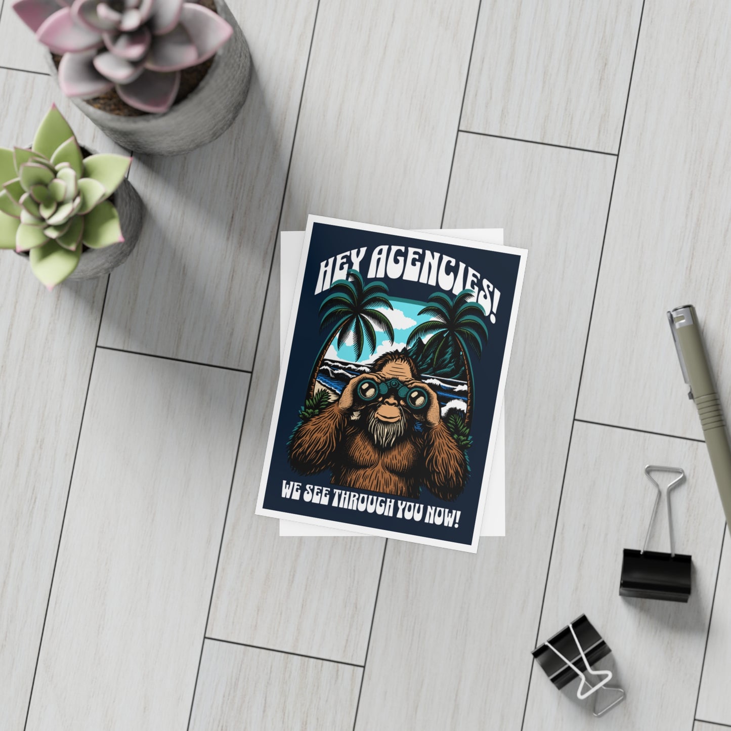 Hey Agencies – We See Through You Now! Postcard | Limited NAAM 2025 Edition (10 Pack)