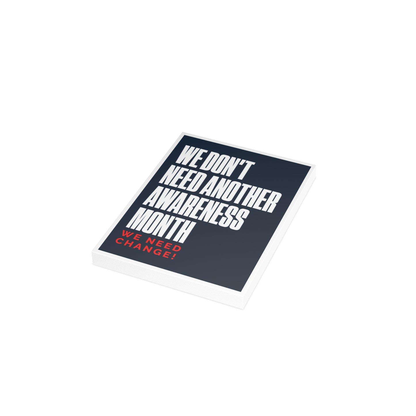 We Don’t Need Another Awareness Month – We Need Change! Adoptee Advocacy Postcard (10-Pack)