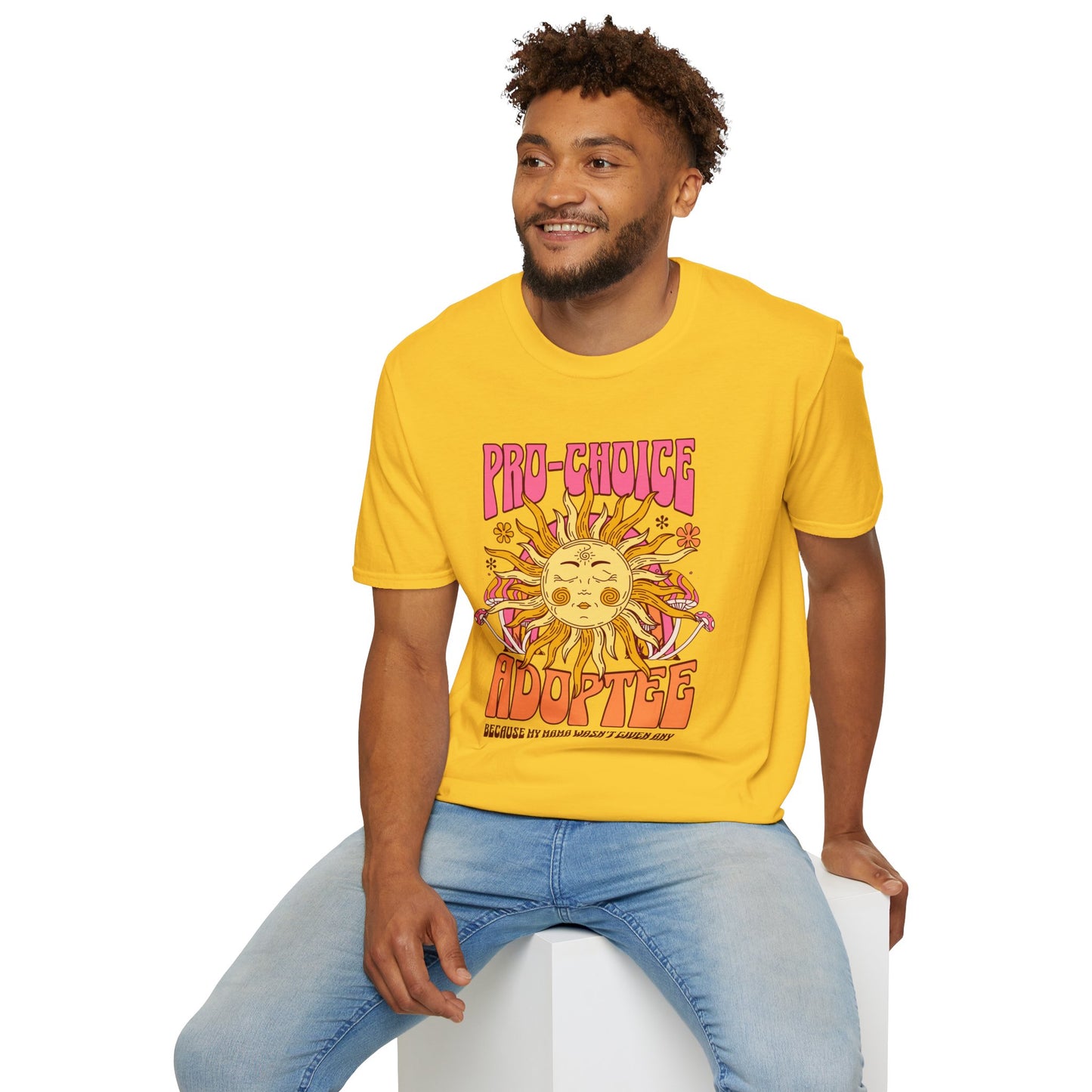 Pro-Choice Adoptee – Retro Sunshine Tee