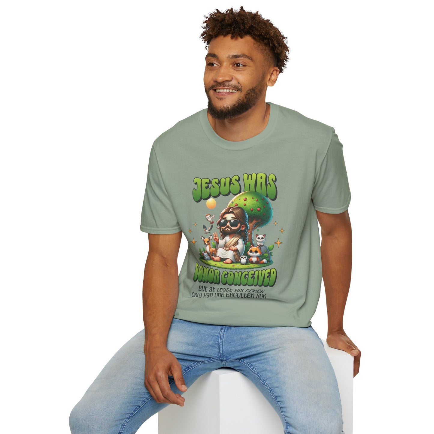 Jesus Was Donor Conceived – Unisex Softstyle Tee