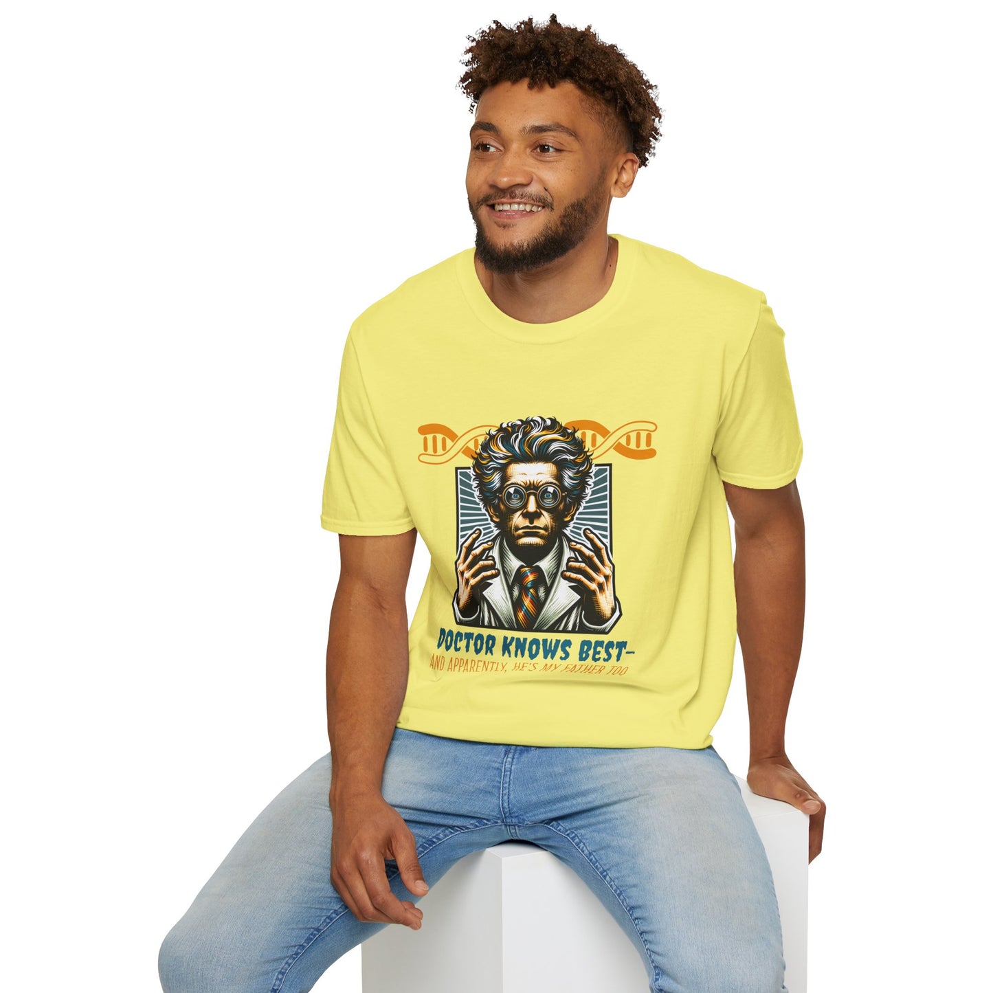 Doctor Knows Best Unisex T-Shirt – Fertility Fraud, Donor Conceived Humor, DNA Surprise Apparel