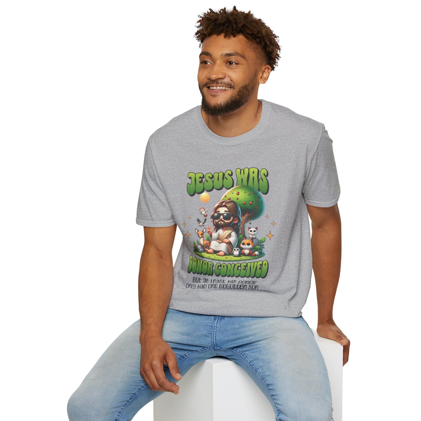 Jesus Was Donor Conceived – Unisex Softstyle Tee