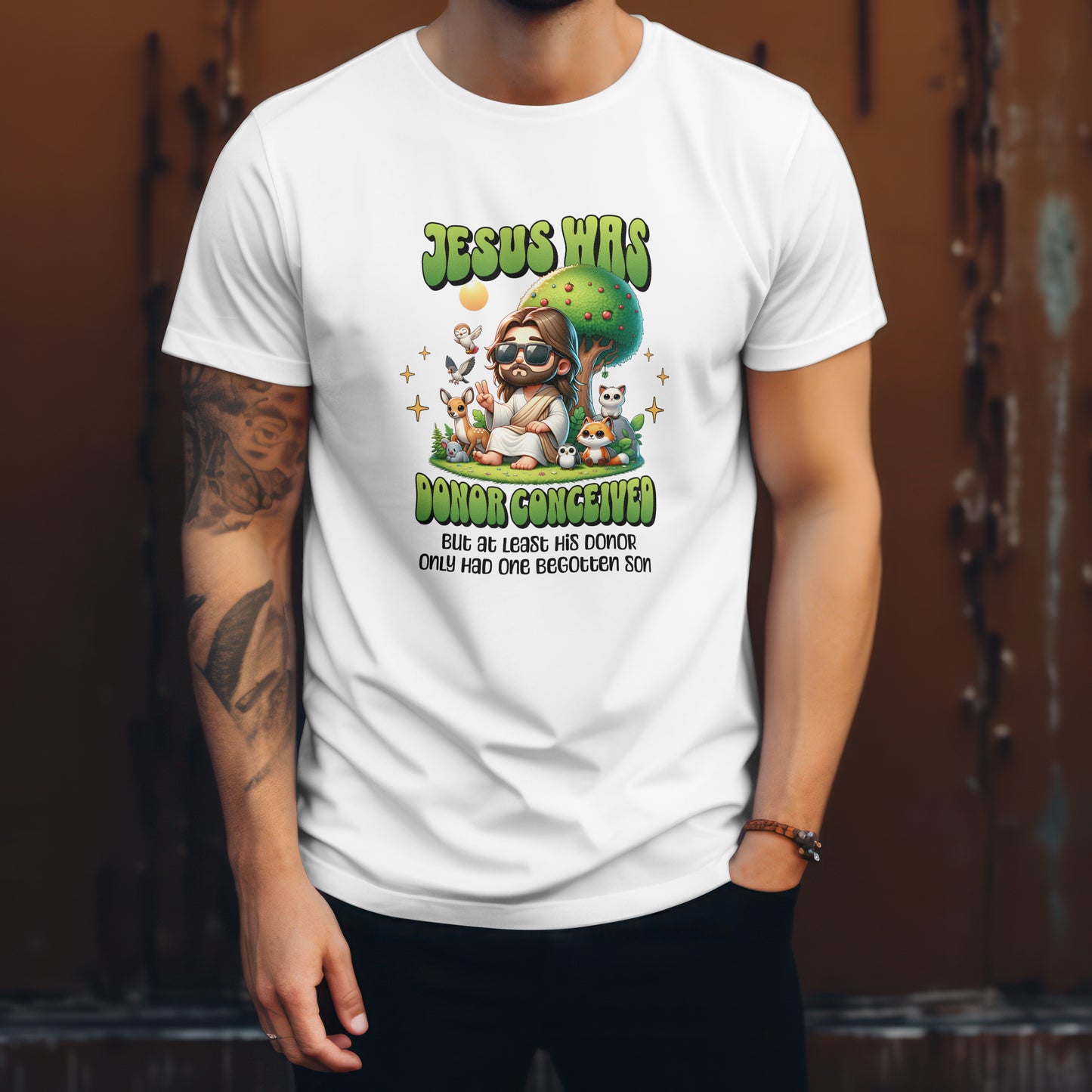Jesus Was Donor Conceived – Unisex Softstyle Tee