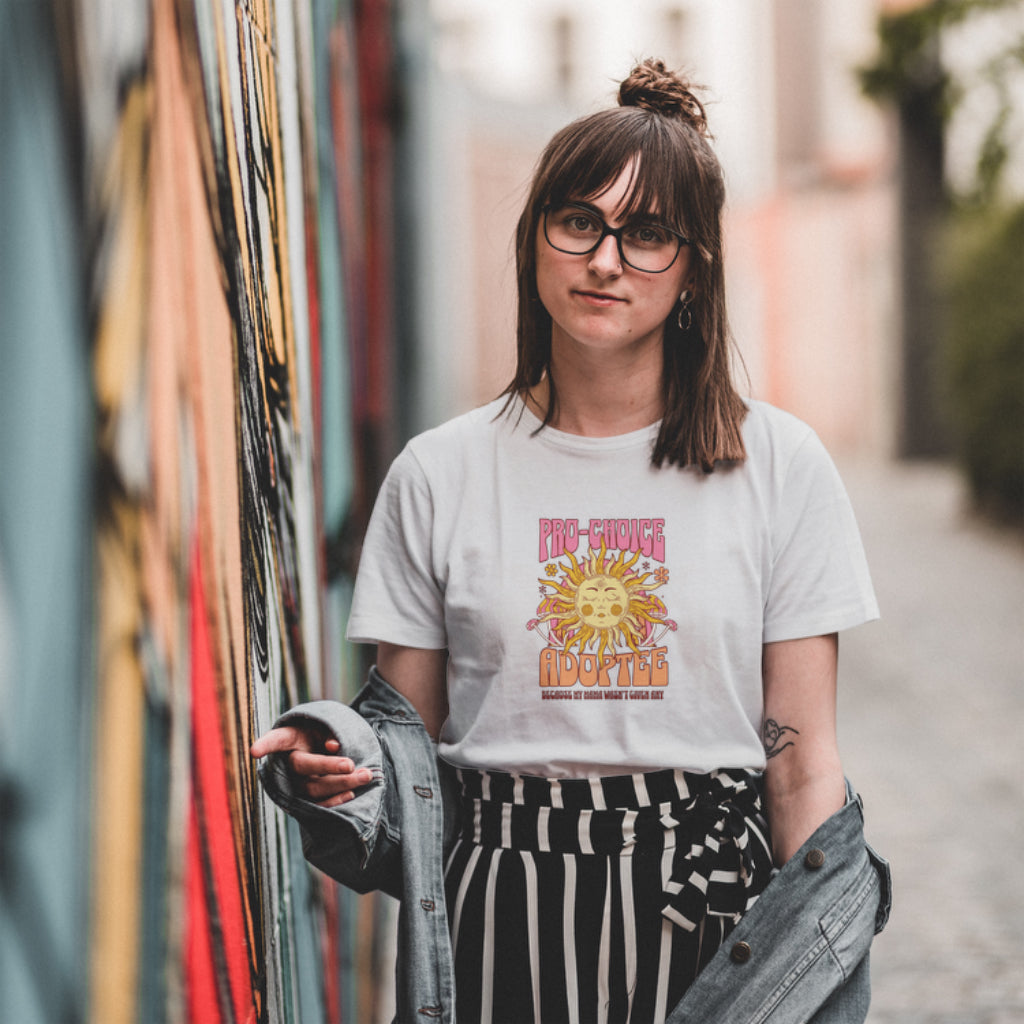 Pro-Choice Adoptee – Retro Sunshine Tee