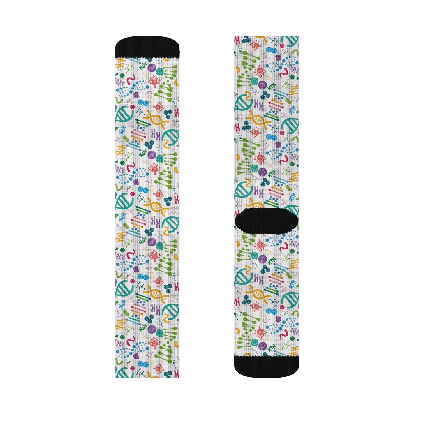 DNA Pattern Crew Socks – Fun Genetic Design, Conference Wear, Adoptee & Donor Conceived Community Gift