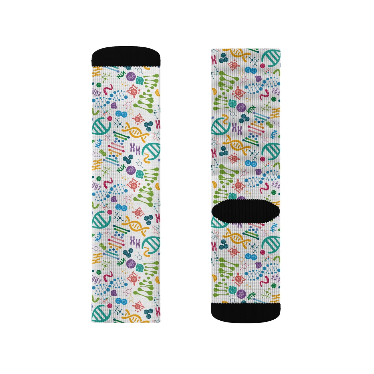 DNA Pattern Crew Socks – Fun Genetic Design, Conference Wear, Adoptee & Donor Conceived Community Gift