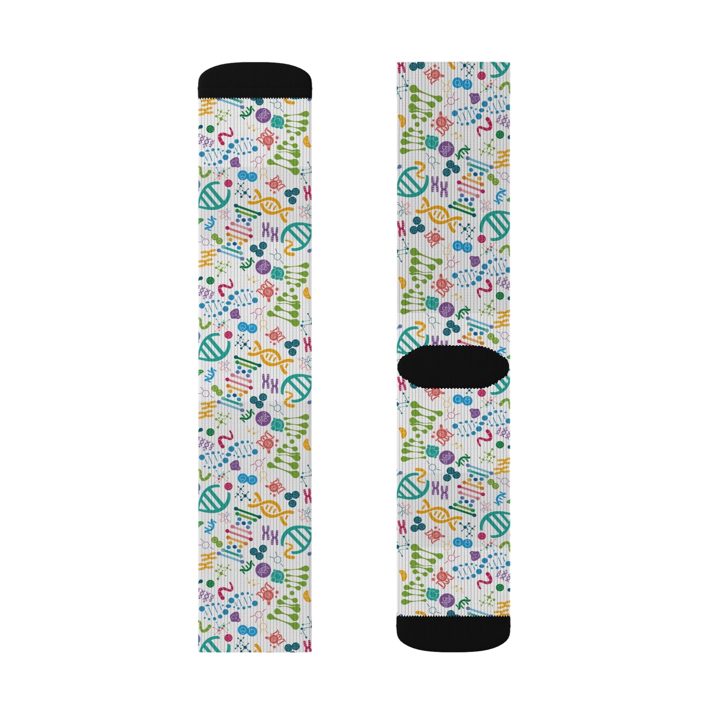 DNA Pattern Crew Socks – Fun Genetic Design, Conference Wear, Adoptee & Donor Conceived Community Gift