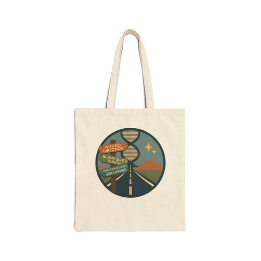 With No Direction Cotton Canvas Tote Bag - Eco-Friendly Shopping, Beach, Travel, Gift, Grocery