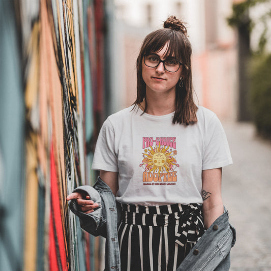 Pro-Choice Adoptee – Retro Sunshine Tee