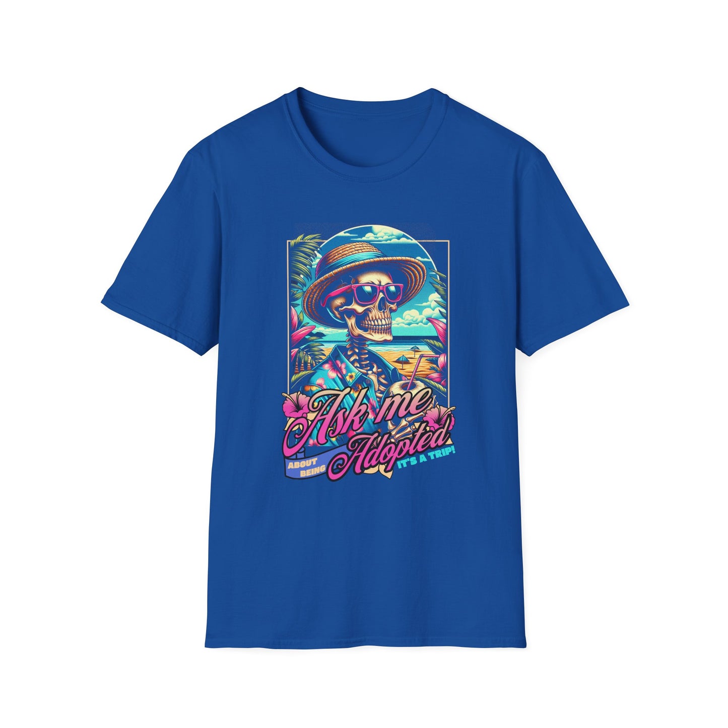 Ask Me About Being Adopted – It’s a Trip! | Retro Skeleton Tee